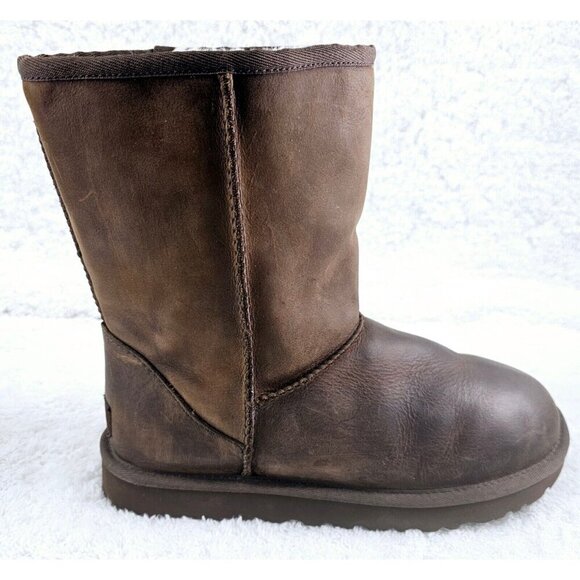 UGG Classic Mid-Calf Sheepskin Boots 1016559 Dark Brown 7 New No Box - Picture 3 of 11